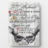 Aan mijn Husband Letter, Love Quottes Gift Fotoplaat (voorkant)