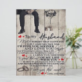 Aan mijn Husband Letter, Love Quottes Gift Menu (Staand voorkant)