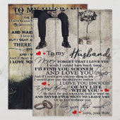 Aan mijn Husband Letter, Love Quottes Gift Menu (Voorkant / Achterkant)
