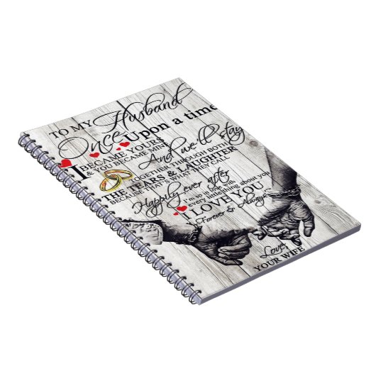 Aan mijn Husband Letter, Love Quottes Gift Notitieboek (Rechterzijde)