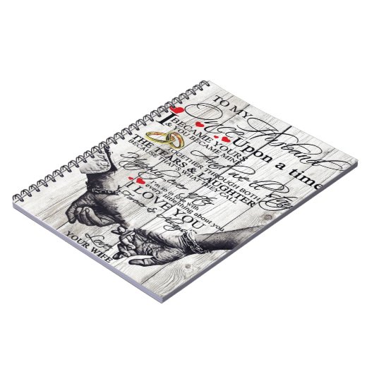 Aan mijn Husband Letter, Love Quottes Gift Notitieboek (Linkerzijde)