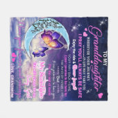 Aan mijn kleindochter Butterflies Birthday Gift Id Fleece Deken (Voorkant (Horizontaal))