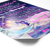 Aan mijn kleindochter Butterflies Birthday Gift Id Foto Afdruk (Hoek)