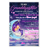 Aan mijn kleindochter Butterflies Birthday Gift Id Foto Afdruk (Voorkant)