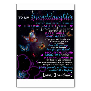 Aan mijn kleindochter Butterflies Birthday Gift Id Kaart