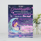 Aan mijn kleindochter Butterflies Birthday Gift Id Menu (Staand voorkant)