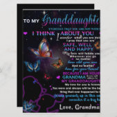 Aan mijn kleindochter Butterflies Birthday Gift Id Menu (Voorkant / Achterkant)