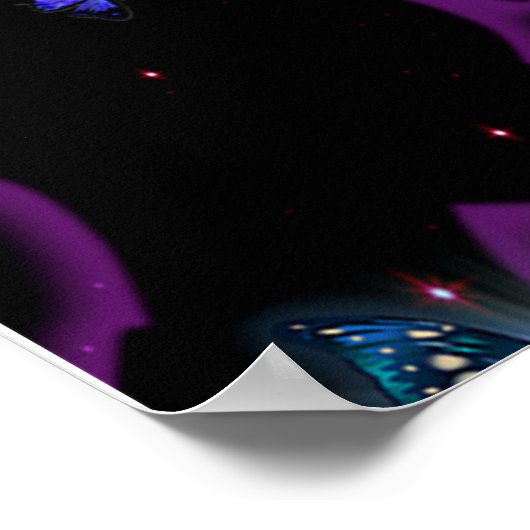 Aan mijn kleindochter Butterflies Birthday Gift Id Poster (Hoek)