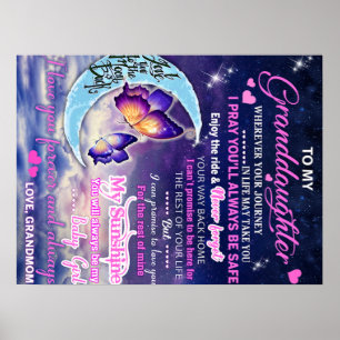 Aan mijn kleindochter Butterflies Birthday Gift Id Poster