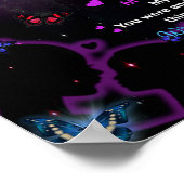 Aan mijn kleindochter Butterflies Birthday Gift Id Poster (Hoek)