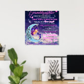 Aan mijn kleindochter Butterflies Birthday Gift Id Poster (Thuiskantoor)