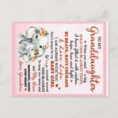 Aan mijn kleindochter Elephant Birthday Gift Idee Briefkaart (Voorkant)