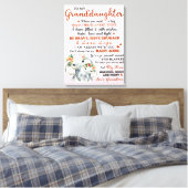 Aan mijn kleindochter Elephant Birthday Gift Idee Canvas Afdruk (Insitu (Slaapkamer))