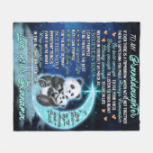 Aan mijn kleindochter Elephant Birthday Gift Idee Fleece Deken (Voorkant (Horizontaal))