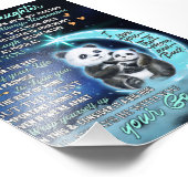 Aan mijn kleindochter Elephant Birthday Gift Idee Foto Afdruk (Hoek)