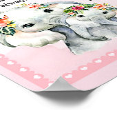 Aan mijn kleindochter Elephant Birthday Gift Idee Poster (Hoek)