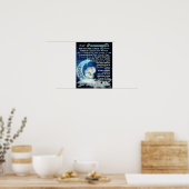 Aan mijn kleindochter Elephant Birthday Gift Idee Poster (Keuken)