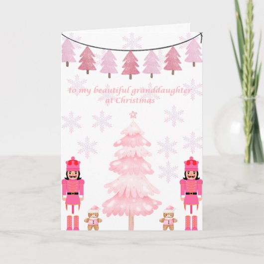 Aan mijn kleindochter feestdagen kaart (Voorkant)