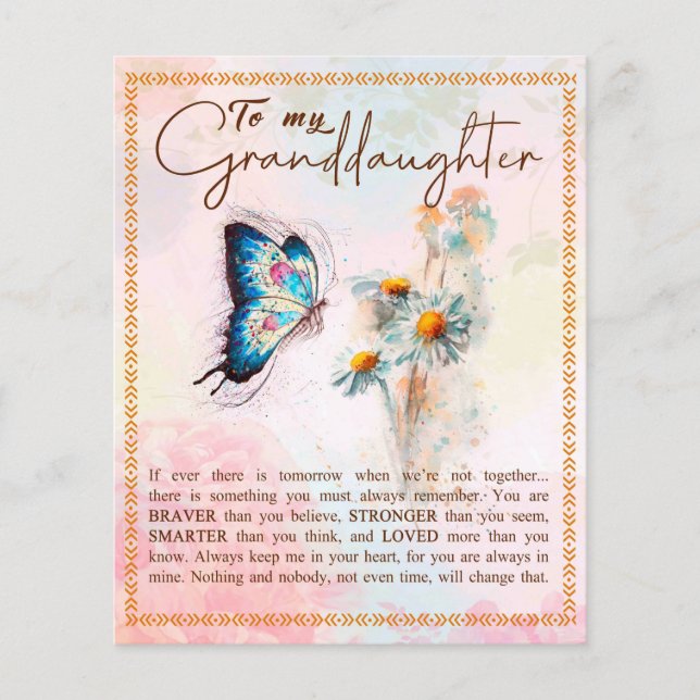 Aan mijn kleindochter Gift, Cute Butterfly Lover C (Voorkant)