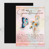 Aan mijn kleindochter Gift, Cute Butterfly Lover C Feestdagenkaart (Voorkant / Achterkant)