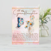 Aan mijn kleindochter Gift, Cute Butterfly Lover C Feestdagenkaart (Staand voorkant)