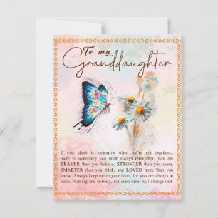 Aan mijn kleindochter Gift, Cute Butterfly Lover C Kaart