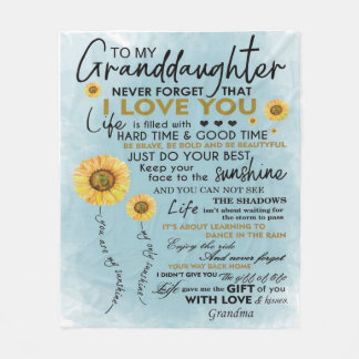 Aan mijn kleindochter Gift, kleinkinderen Birthday Fleece Deken