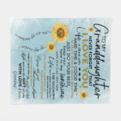 Aan mijn kleindochter Gift, kleinkinderen Birthday Fleece Deken (Voorkant (Horizontaal))