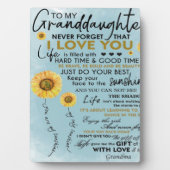 Aan mijn kleindochter Gift, kleinkinderen Birthday Fotoplaat (voorkant)