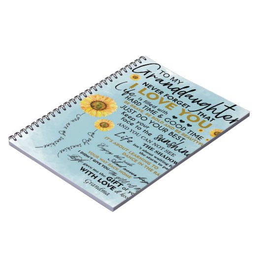 Aan mijn kleindochter Gift, kleinkinderen Birthday Notitieboek (Linkerzijde)