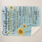 Aan mijn kleindochter Gift, kleinkinderen Birthday Sherpa Deken (Voorkant (horizontaal))