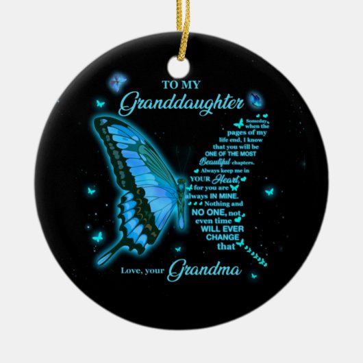 Aan mijn kleindochter keramisch ornament (Voorkant)