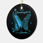 Aan mijn kleindochter keramisch ornament (Links)