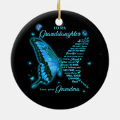 Aan mijn kleindochter keramisch ornament (Achterkant)