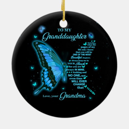 Aan mijn kleindochter keramisch ornament (Achterkant)