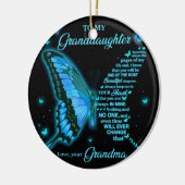 Aan mijn kleindochter keramisch ornament (Links)