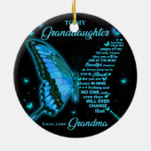 Aan mijn kleindochter keramisch ornament (Achterkant)