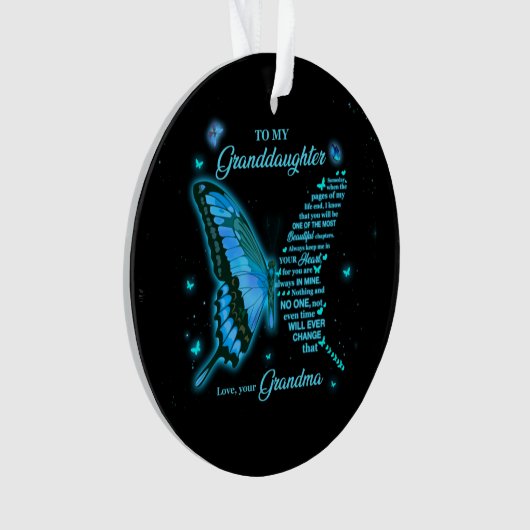 Aan mijn kleindochter ornament (voorkant)