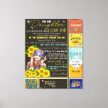 Aan mijn kleindochter Sunflower Birthday Gift Idee Canvas Afdruk<br><div class="desc">Aan mijn kleindochter Sunflower Birthday Gift Idee</div>