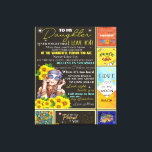 Aan mijn kleindochter Sunflower Birthday Gift Idee Canvas Afdruk<br><div class="desc">Aan mijn kleindochter Sunflower Birthday Gift Idee</div>