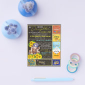 Aan mijn kleindochter Sunflower Birthday Gift Idee Flyer (Enkel)