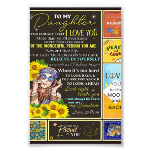 Aan mijn kleindochter Sunflower Birthday Gift Idee Foto Afdruk