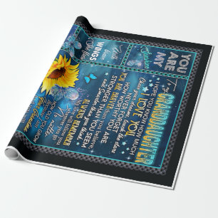 Aan mijn kleindochter Sunflower Gift, Baby Gift Cadeaupapier