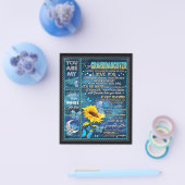 Aan mijn kleindochter Sunflower Gift, Baby Gift Flyer (Enkel)