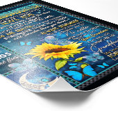 Aan mijn kleindochter Sunflower Gift, Baby Gift Foto Afdruk (Hoek)