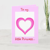 Aan mijn kleine Prinses - Wenskaart Feestdagen Kaart (Voorkant)