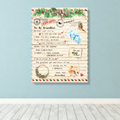 Aan mijn kleinzoon Gift, Grandson en opa, vogellie Canvas Afdruk (Insitu (Houten vloer))