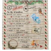 Aan mijn kleinzoon Gift, Grandson en opa, vogellie Douchegordijn (Voorkant)