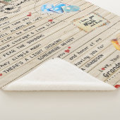 Aan mijn kleinzoon Gift, Grandson en opa, vogellie Sherpa Deken (3/4)