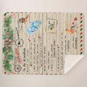 Aan mijn kleinzoon Gift, Grandson en opa, vogellie Sherpa Deken (Voorkant (horizontaal))